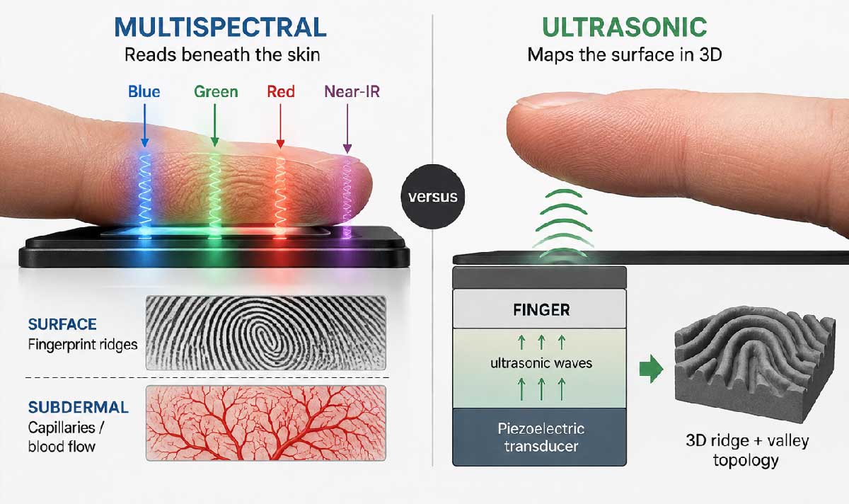 Multispectral vs. Ultrasonic Fingerprint Scanners