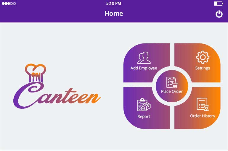 Canteen Management System screen 1