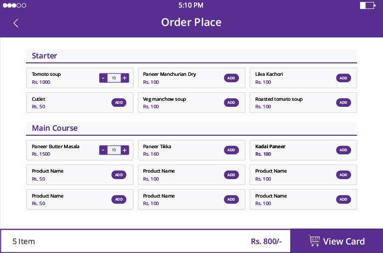 Canteen Management System screen 3