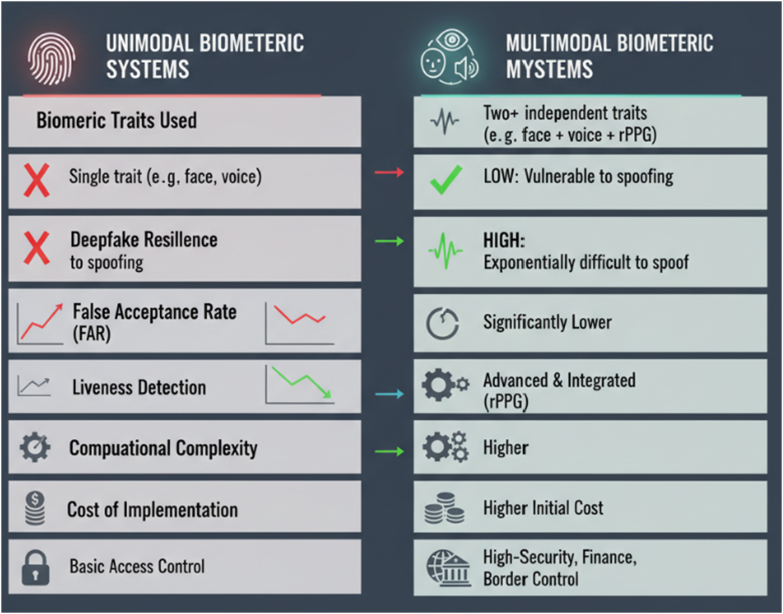 Unimodal vs Multimodal Biometric Systems
