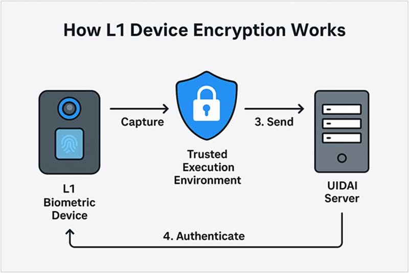 Diagram showing L1 device encryption process